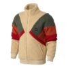 Retro Block Sherpa Jacka ”Brun Röd Grön”