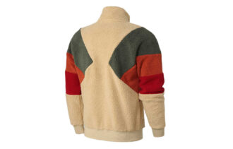 Retro Block Sherpa Jacka ”Brun Röd Grön”
