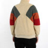Retro Block Sherpa Jacka ”Brun Röd Grön”