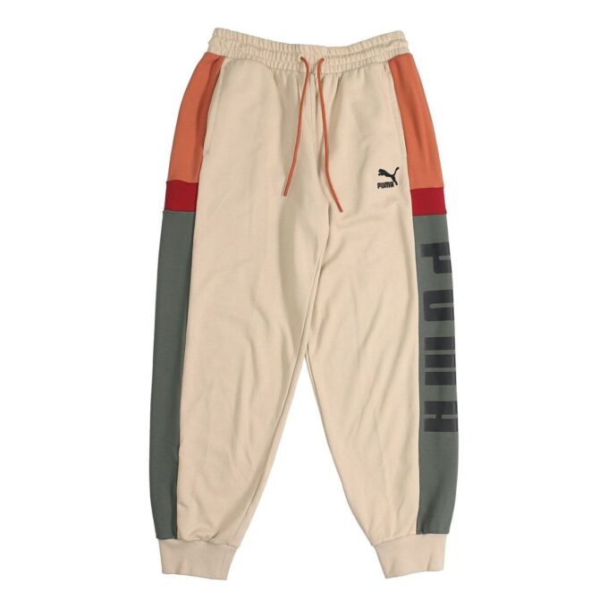 Retro Block Sweatpants ”Beige Grå Röd Svart”