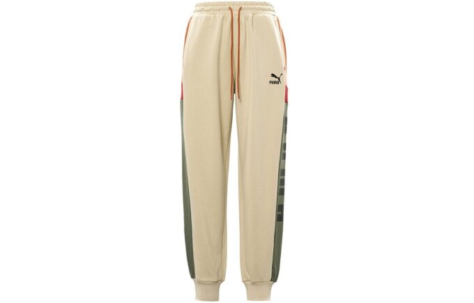 Retro Block Sweatpants ”Beige Grå Röd Svart”
