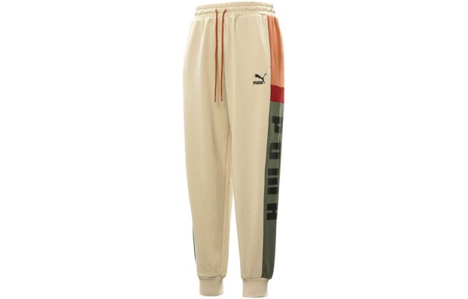 Retro Block Sweatpants ”Beige Grå Röd Svart”
