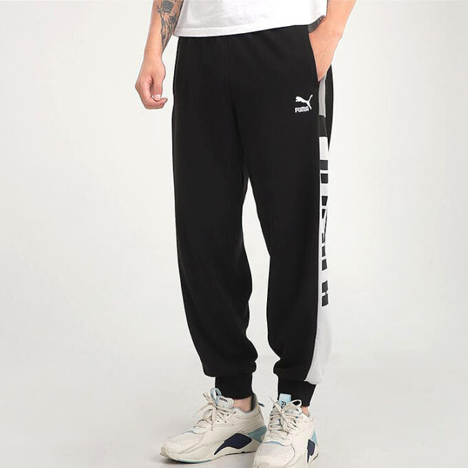 Retro Block Sweatpants ”Svart Vit Grå”