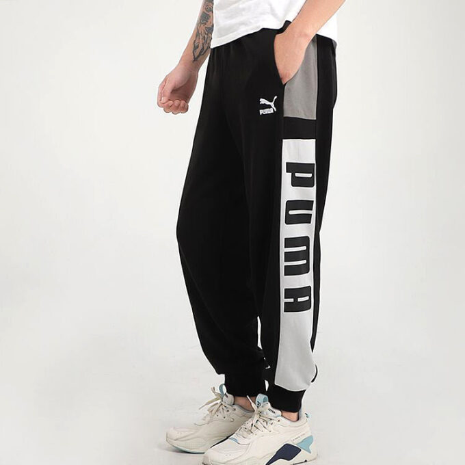 Retro Block Sweatpants ”Svart Vit Grå”