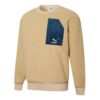 Retro Sherpa Rundringad Sweatshirt ”Brun”