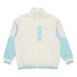 Retro Sherpajacka ”Beigeblå”