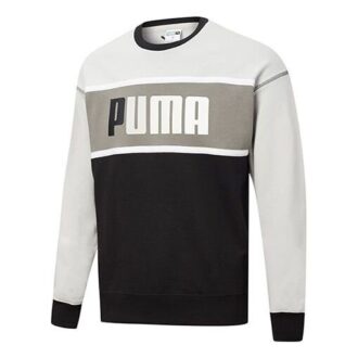 Retro-tröja med regular fit ”Svart Vit Grå”