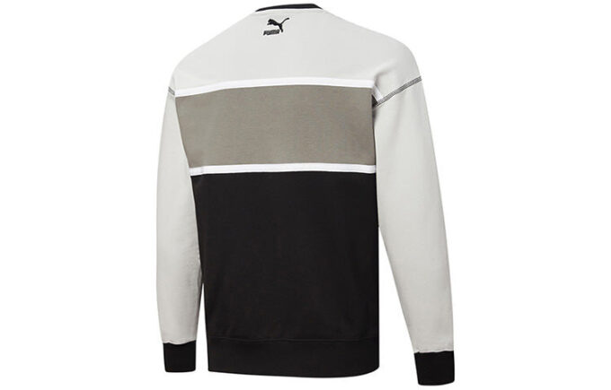 Retro-tröja med regular fit ”Svart Vit Grå”