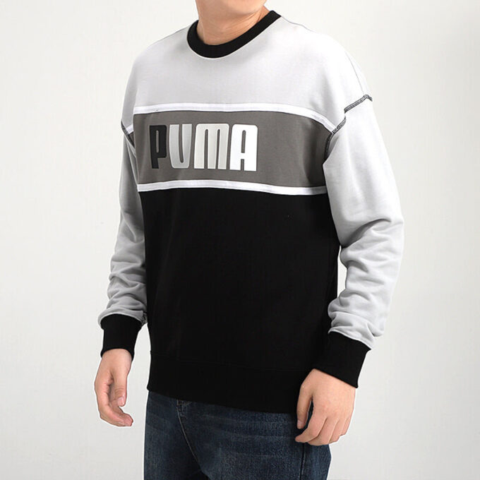 Retro-tröja med regular fit ”Svart Vit Grå”