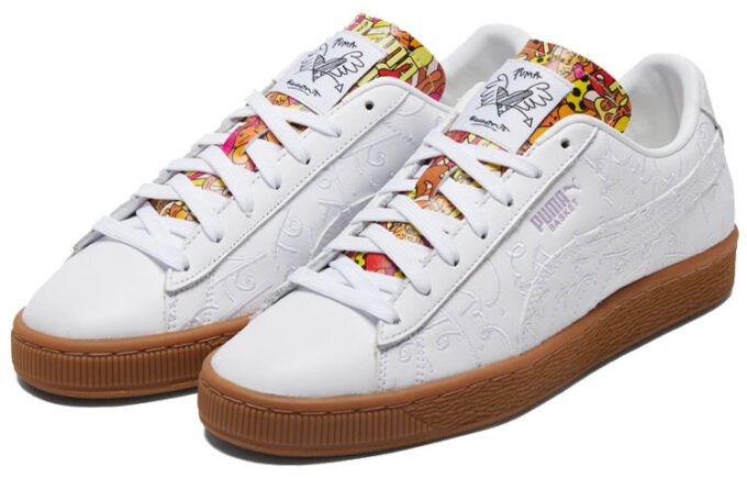 Romero Britto x Korg ”Broderad – Vitt gummi”