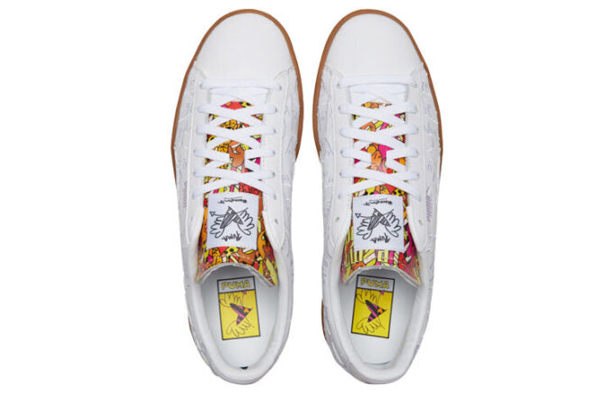 Romero Britto x Korg ”Broderad – Vitt gummi”