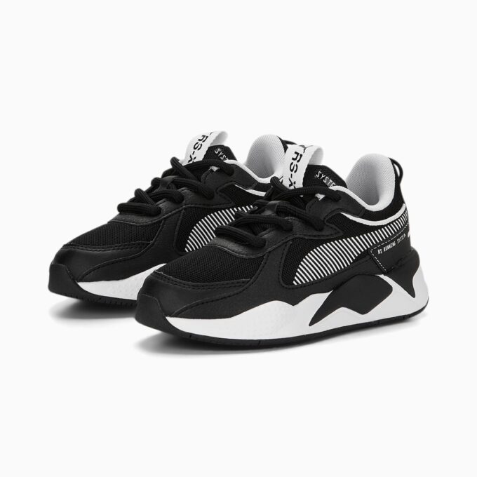 RS-X svarta och vita sneakers för små barn