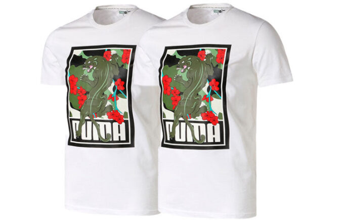 Sakura Pack Graphic Crew T-shirt ”Vit Svart Röd”