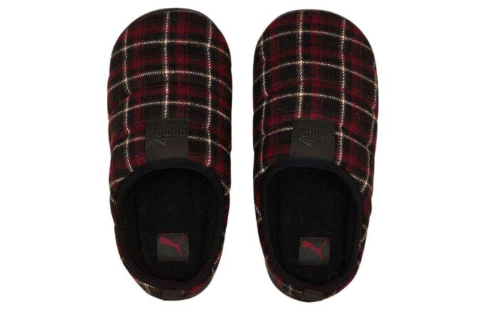 Scuff Flannel Slip-On ”Svart Röd”