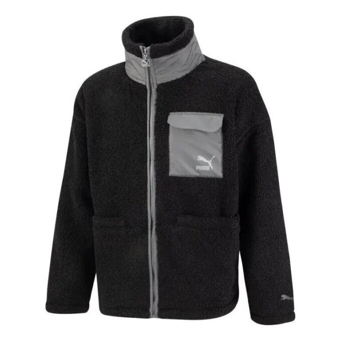 Sherpajacka med lappfickor ”Svart”
