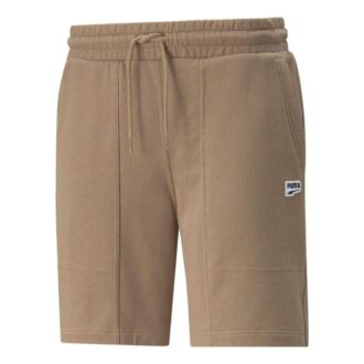 Shorts med liten logotyp ”Brun”