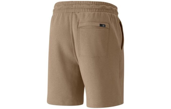 Shorts med liten logotyp ”Brun”