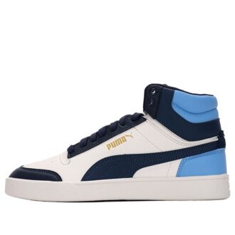 Shuffle Mid Mid Tops Casual Skateboardskor Unisex Blå Vita