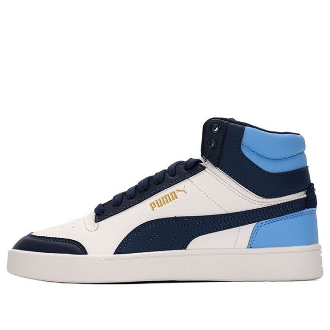 Shuffle Mid Mid Tops Casual Skateboardskor Unisex Blå Vita