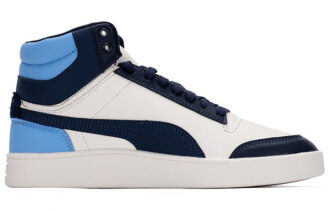 Shuffle Mid Mid Tops Casual Skateboardskor Unisex Blå Vita