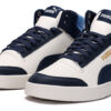 Shuffle Mid Mid Tops Casual Skateboardskor Unisex Blå Vita