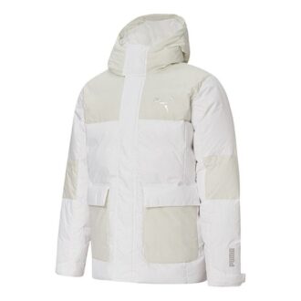 Skyddande dunjacka ”Vit Beige”