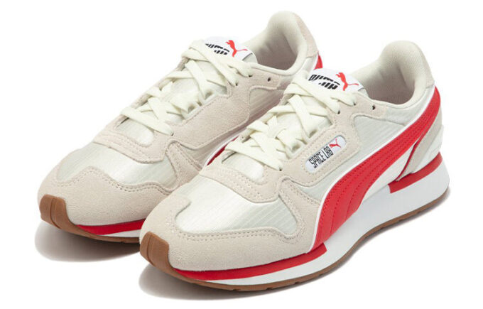 Space Lab Athleisure Casual Sportskor Unisex Vit Röd
