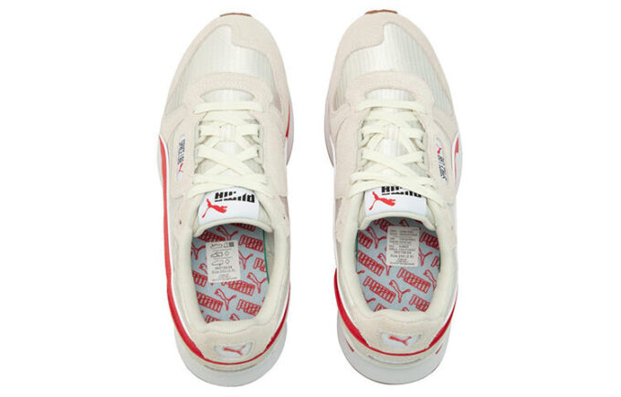 Space Lab Athleisure Casual Sportskor Unisex Vit Röd