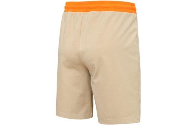 Sportiga shorts med logotyp ”Ljusbrun”