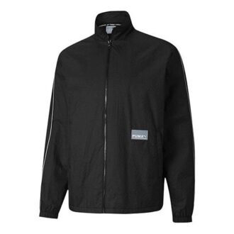 Sportswear Fit Långärmad Löparjacka med Märkeslogotyp ”Svart”
