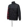 Stand Collar Zipper Långärmad Jacka med Logotyp Svart