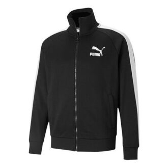 Stickad sportjacka svart