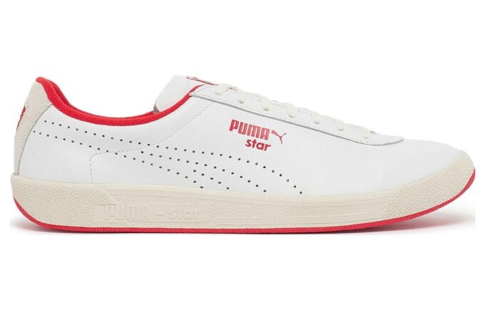 Stjärnjordgubbar och gräddvita sneakers ”Vitröd”