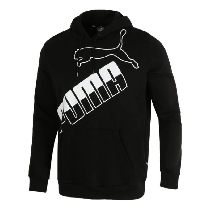 Stor Logotyp Hoodie ”Svart Vit”