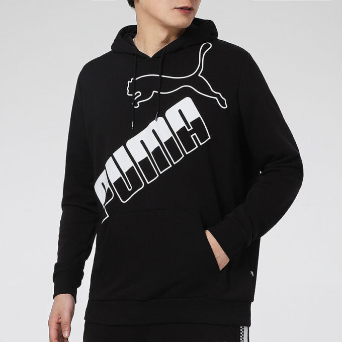 Stor Logotyp Hoodie ”Svart Vit”
