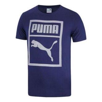 T-shirt med logotyp och grafik ”Marinblå”