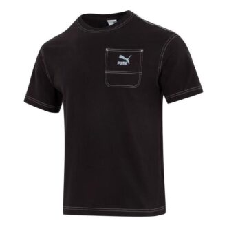 T-shirt med logotypficka ”Svart”