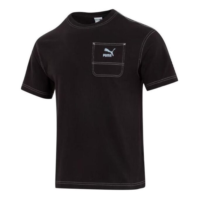 T-shirt med logotypficka ”Svart”