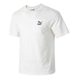 T-shirt med logotypficka ”Vit”