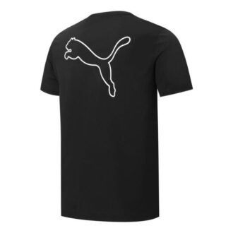 T-shirt med stor logotyp baktill ”Svart”