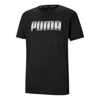 T-shirt med återvunnen logotyp ”Svart”
