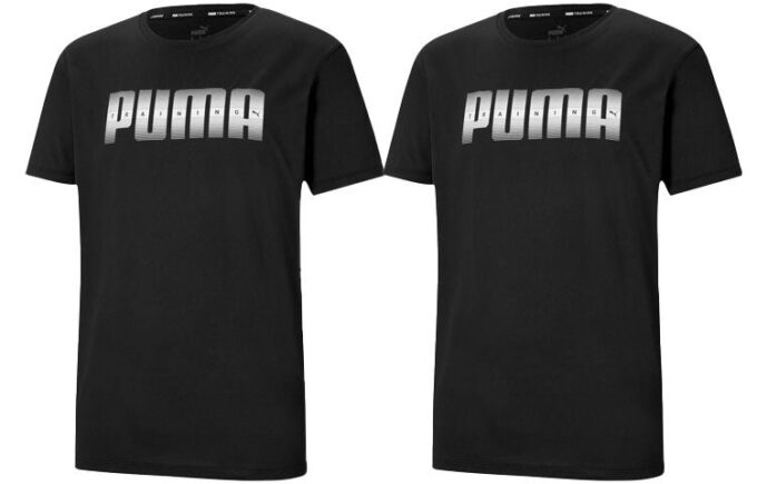 T-shirt med återvunnen logotyp ”Svart”