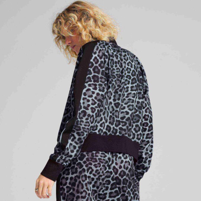 T7 Leopard Luxe Dam Träningsjacka med Djurtryck T7 Leopard Luxe Dam Träningsjacka med Djurtryck