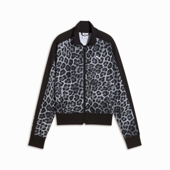 T7 Leopard Luxe Dam Träningsjacka med Djurtryck T7 Leopard Luxe Dam Träningsjacka med Djurtryck