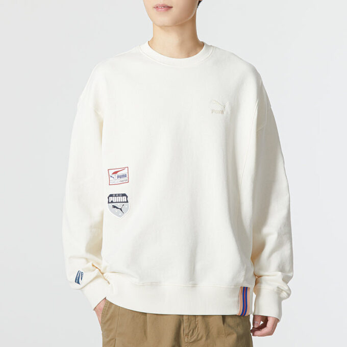 Team Badge Crew-tröja ”Beige”