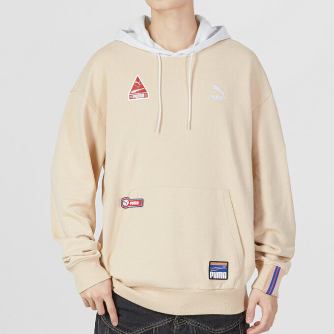 Team Badge Hoodie ”Beige”