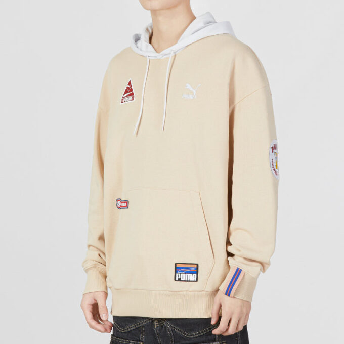 Team Badge Hoodie ”Beige”