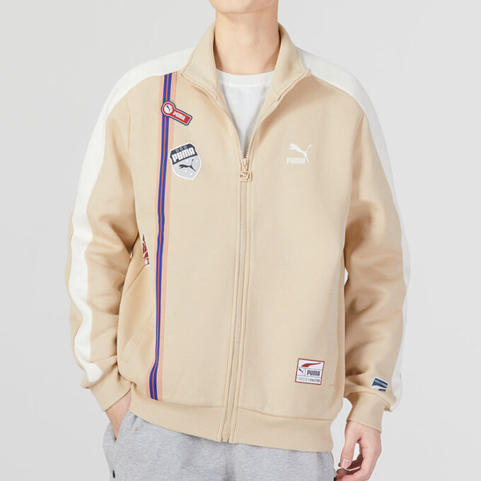 Team Badge Zipper Jacket ”Beige”