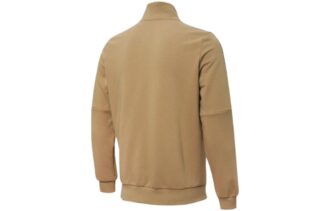 Tejpad French Terry Heldragkedjetröja ”Brun”