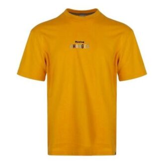 Tryckt Kortärmad T-shirt Herr Guld